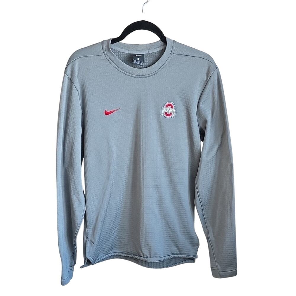 Nike Ohio State Buckeyes Anthracite Grey Sideline Coach Long Slee Top Mens Small